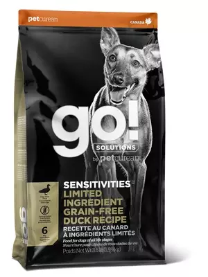 Беззерновой сухой корм GO! Sensitivity + Shine Duck Dog Recipe Grain Free для щенков и собак со свежей уткой для чувствительного пищеварения