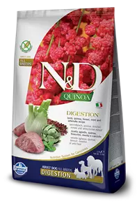 Беззерновой cухой корм FARMINA ND QUINOA для собак всех пород с ягненком и киноа поддержка пищеварения