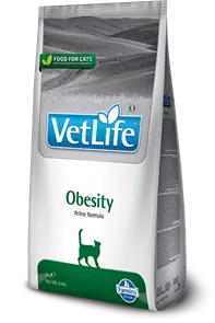 Сухой корм FARMINA VET LIFE OBESITY для кошек диета при ожирении