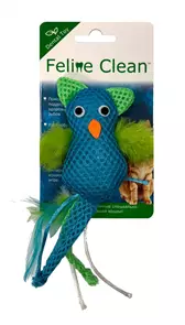 Игрушка для кошек Feline Clean Dental Сова с хвостом из перьев WB23552