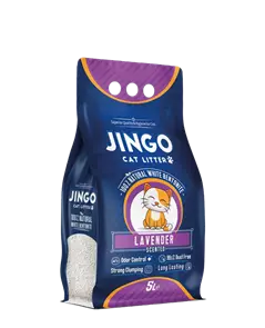 Комкующийся наполнитель Jingo Lavender с ароматом лаванды